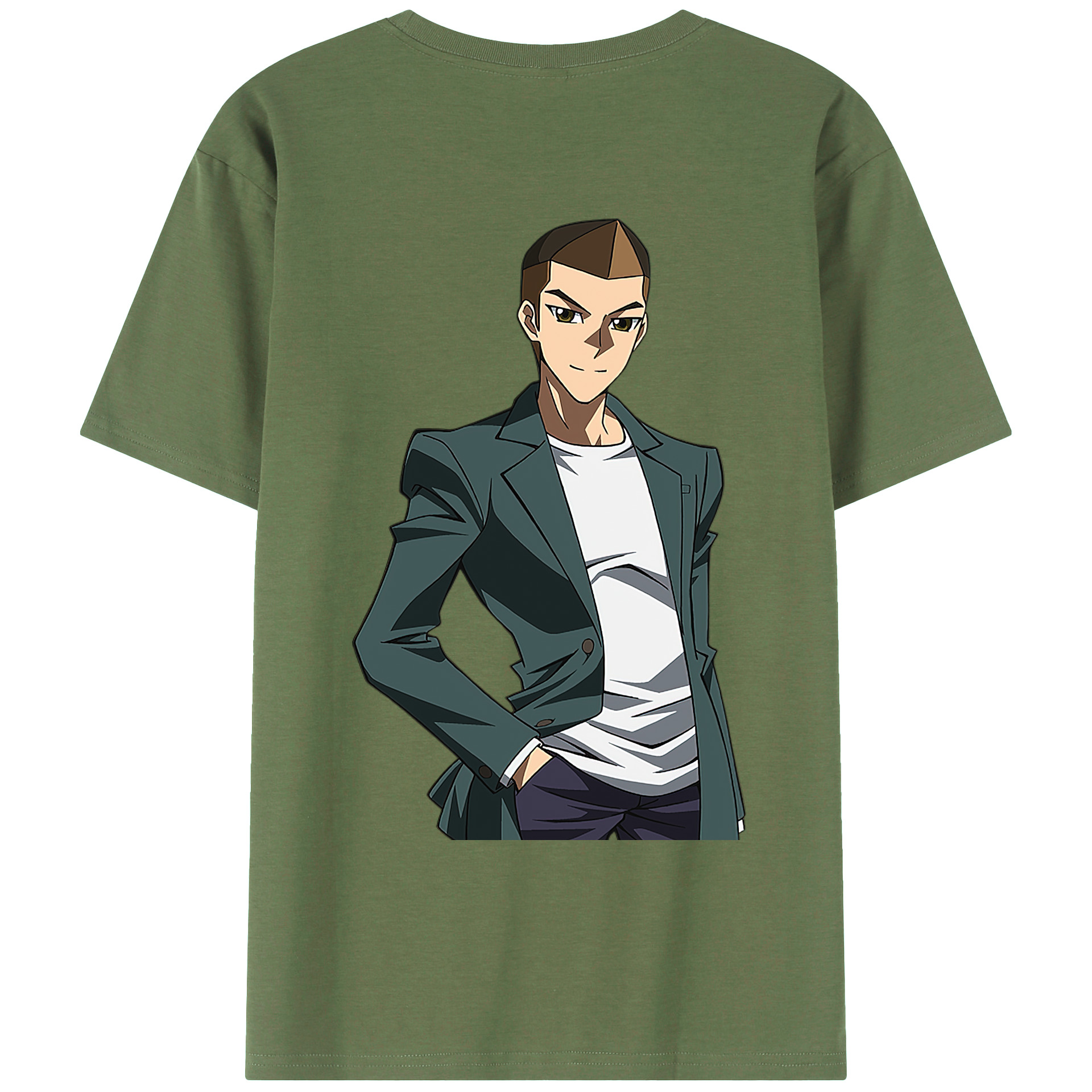（画像用） 遊☆戯☆王 Yu-Gi-Oh! 綿100％ メンズ半袖Tシャツ（バックプリント） 通気性